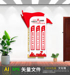 党建中心竖版核心价值观文化墙