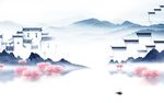 徽派 电视客厅山水 TIF分层