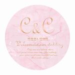 婚礼结婚圆形异性KT板广告