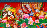 国潮插画美食餐厅