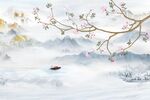 鸟语花香新中式花鸟电视背景墙