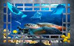 海底世界3D背景墙