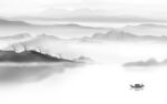 水墨灰色风景山水 TIF分层