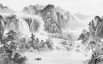客厅灰色客厅山水 tif分层