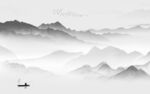 水墨 高清山水墙画 TIF分层