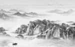 大气 客厅风景山水 tif分层