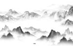 别墅电视背景山水 tif分层