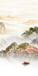 背景墙山水意境玄关 tif分层