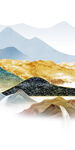最新山水画玄关墙 TIF分层