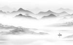 大气 客厅山水背景 TIF分层