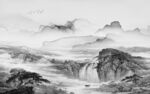 高档 客厅山水背景 TIF分层