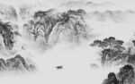 新品现代简约山水 tif分层