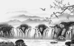 意境现代简约山水 tif分层
