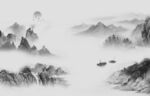 灰色 风景高档山水 tif分层
