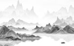 新上架灰色高清山水 tif分层