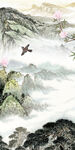 古风 玄关中式山水 TIF分层
