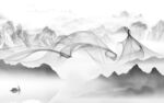 高清 高档灰色山水 tif分层