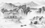 中国风意境新山水图 tif分层