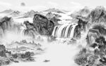高档意境新山水图 tif分层