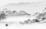 爆款客厅画山水图 tif分层