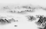 现代中式灰色山水 TIF分层