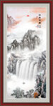 竖幅山水画