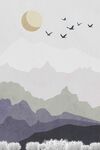 风景插画玄关画