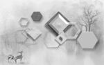 大气 灰色无框画 TIF分层 