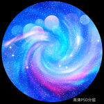 圆形星空装饰画