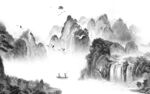 爆款 极简灰色墙画 tif分层