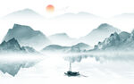 水墨高清现代山水 TIF分层
