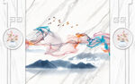 高档 高清简约山水 Tif分层