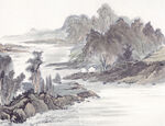 彩墨画 高清