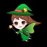 卡通萤火虫魔法师