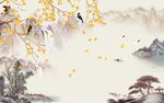 新品新款山水墙画 Tif分层
