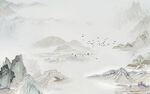 现代无框画山水新画 TiF分层
