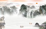高大上装饰山水新画 TiF分层