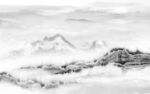 高大上墙画灰色山水 TiF分层