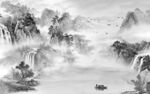 现代高雅中式山水 Tif分层