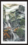 竖式山水画 