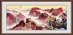 国画万里长城山水