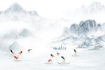 新中式背景墙