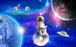 太空宇航员背景墙