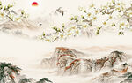中国风山水背景 TIf分层