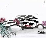  新中式风格 黑白装饰画