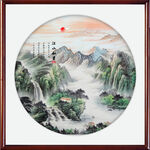 江山如画山水风景国画山水