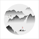 禅意水墨山水