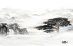 高清 客厅风景山水 TIf分层