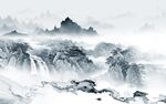 中国风电视背景山水 tif分层