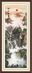 竖幅国画山水
